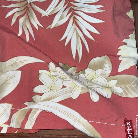 Tommy Bahama Relax Men's L Swim Trunks Cargo Shorts Palm Floral Print - Picture 4 of 8